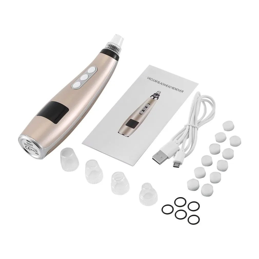 

Vacuum Suction Blackhead Remover Facial Vacuum Pore Cleaner Spot Pimple Acne Removal Nose Face Skin Care Tool USB Charging