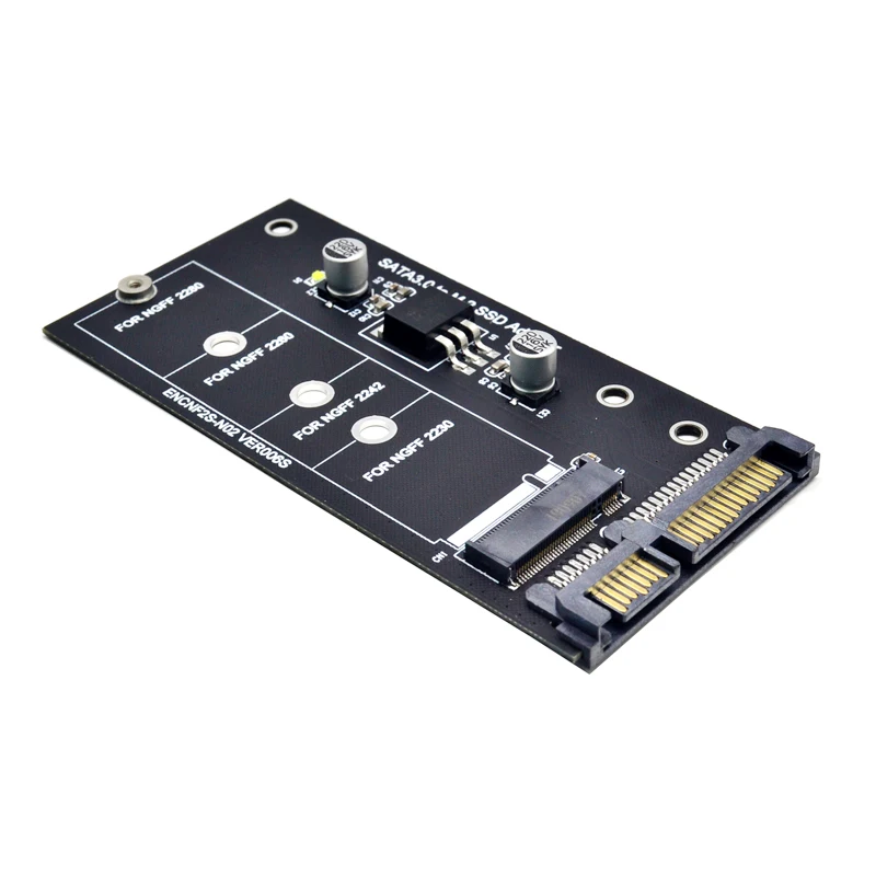 Адаптер H1111Z NGFF M.2 адаптер M2 SATA3 Raiser к SATA SSD Расширительная карта B Ключ Suppor 30/42/60/80