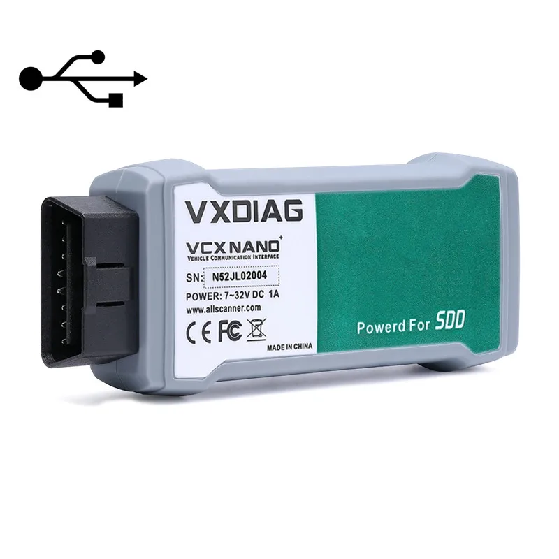 Высокоэффективный VXDIAG VCX NANO для Land Rover для Jaguar 2 в 1 программное обеспечение JLR SDD V154 Профессиональный автоматический диагностический сканер - Цвет: USB Version