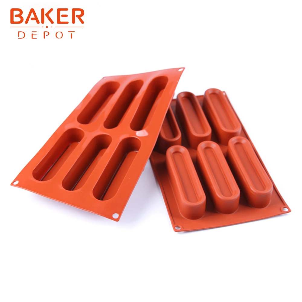 BAKER DEPOT, силиконовая форма для мусса, торта, 6 отверстий, мыло ручной работы, овальная форма, желе, печенье, выпечка, десерт-выпечка, украшение торта