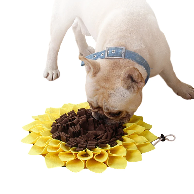 

Dog Mat Pet Sniffing Training Blanket Sunflower Slowing Feeding Pad Relieve Stress Puzzle Toy Pet Nose Pad Pet Supplies