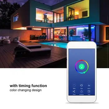 

GU10/GU5.3/E27 WiFi Intelligent Dimming Voice Control Music Smart Bulb Colorful House Decoration Light Bule White/gold Color