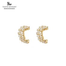 YMYW кубические циркониевые серьги-гвоздики, модные медные геометрические элегантные серебряные серьги для женщин, подарок на свадьбу, вечеринку, Kolczyki