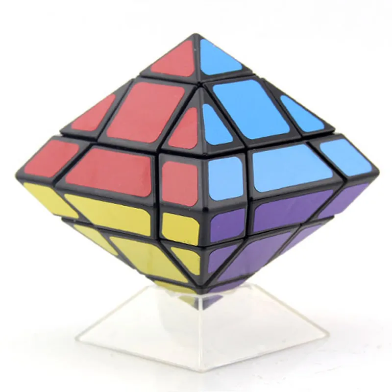 WitEden Octahedron смешанный магический куб v4 Pyraminxeds Cubo Magico Профессиональный Нео скоростной куб головоломка антистрессовые игрушки для детей - Цвет: Black