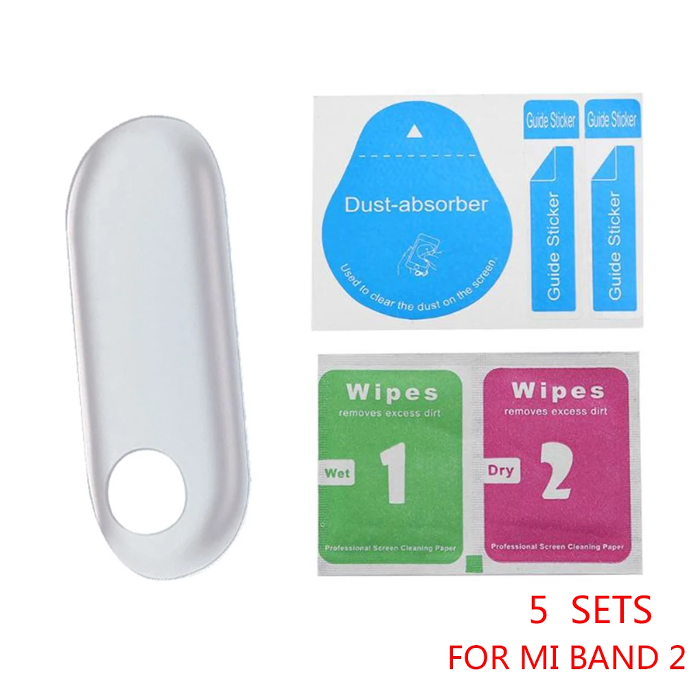 5pcs for Miband 2 5/10 шт для Xiaomi mi Band 2/3 Экран протектор mi band3 HD ультра тонкий анти-защитная пленка с обмоткой эластичной пленкой, не калёное Стекло - Цвет: 5pcs for Miband 2