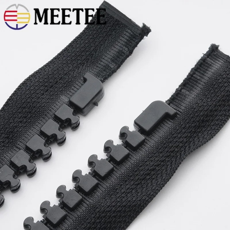 Meetee 20 # большие молнии из смолы черные двойные слайдеры открытые для пуховиков
