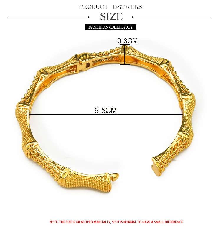 Elegant Dubai Gold Color Bangles for Weddings