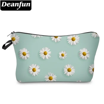 

Deanfun Cosmetic Bags Fashion Printing Little Daisy Blue Bag Small Makeup Bags Travel Organizer Gift 52357