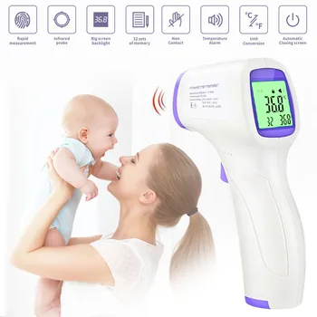 

Digital Body Infrared Thermometer Baby Kids Adult IR Temperature Gun Ear Forehead Temperature Measure Non-Contact Temperaturer
