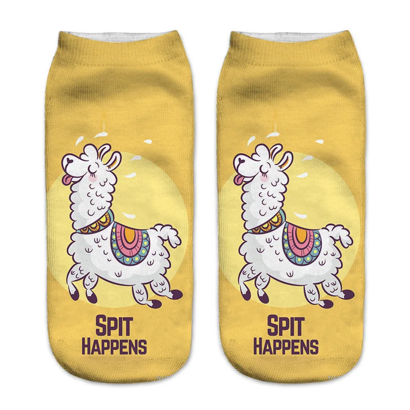 Cute funny animal print women's socks 3D three-dimensional pattern sheep unicorn camel cartoon socks gift new beautiful