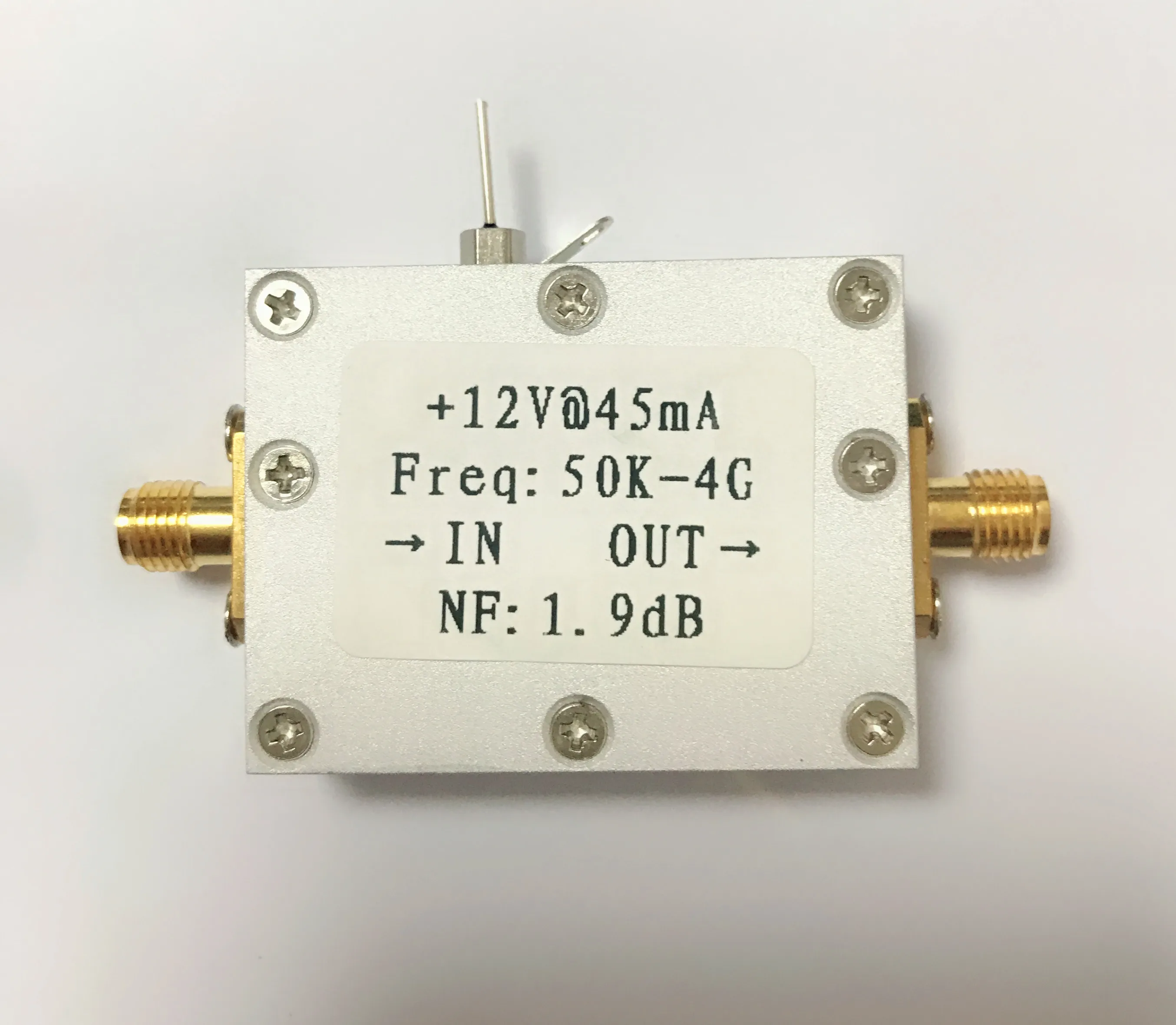 50K-4G LNA малошумный выход с высоким коэффициентом усиления 25DB@0.8G высокой