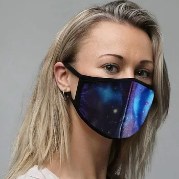 

Unisex Washable And Reusable Soft Cotton Material Galaxy Color Warm Face Pro Mouth Mask Cloth Mouth Mask Washable Mouth Face Mas