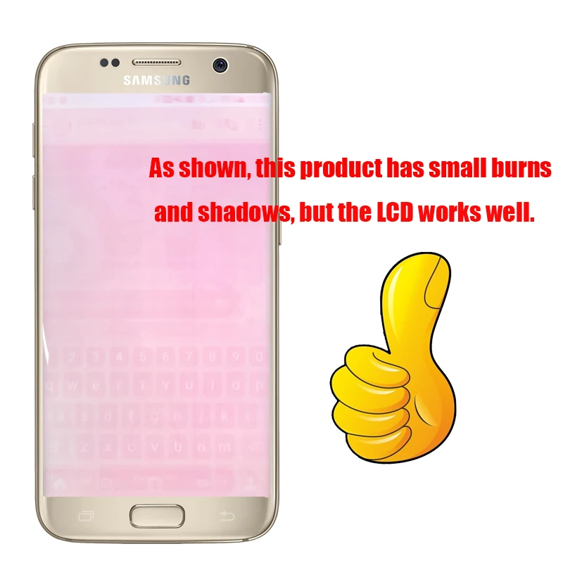 Оригинальный ЖК дисплей 5 1 дюйма с ожогом и тенью рамкой для SAMSUNG Galaxy S7 G930 G930F