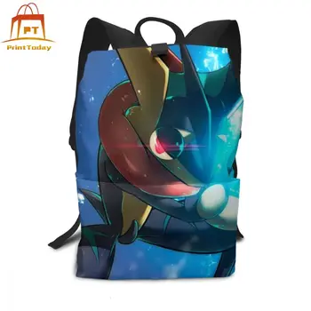 

Pokemon Greninja Backpack Greninja Pokemon X Y Top-handle Bags Travel Wide Leather Tote Bag Teenage Woman Print Women Backpacks