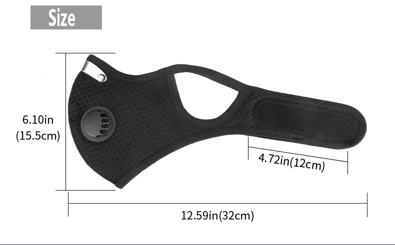 Batfox велосипедная маска фильтр с активированным углем Пыленепроницаемая велосипедная маска для лица щит CM2 анти-загрязнения наружная велосипедная маска для бега