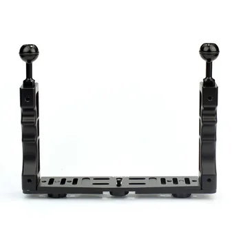

CNC Aluminum Alloy Handle Grip Stabilizer Rig Handheld Underwater Scuba Diving Tray Mount / LED Light for Gopro DSLR Camera