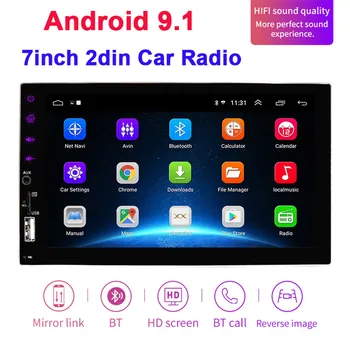 

7'' 2 din Android 9.1 Car Radio Multimedia Player Autoradio GPS Navigation WIFI Bluetooth Auto Stereo MP5 Player Color buttons