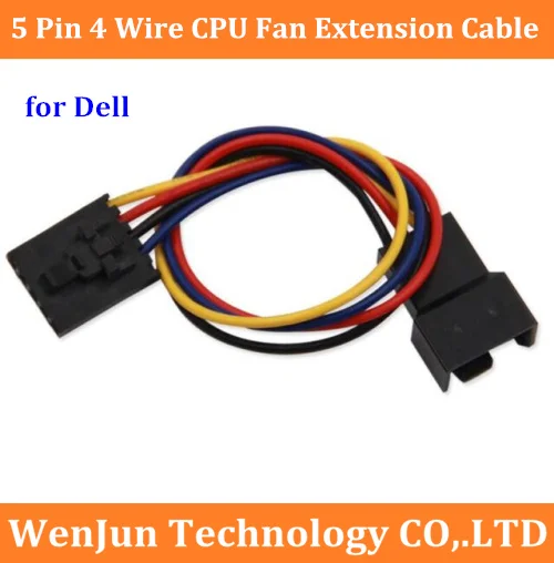 

20cm CPU Fan Extension cable Adapter Conversion Line 5 Pin 4 Wire Interface Connector Cable For DELL Dedicated PC Computer case