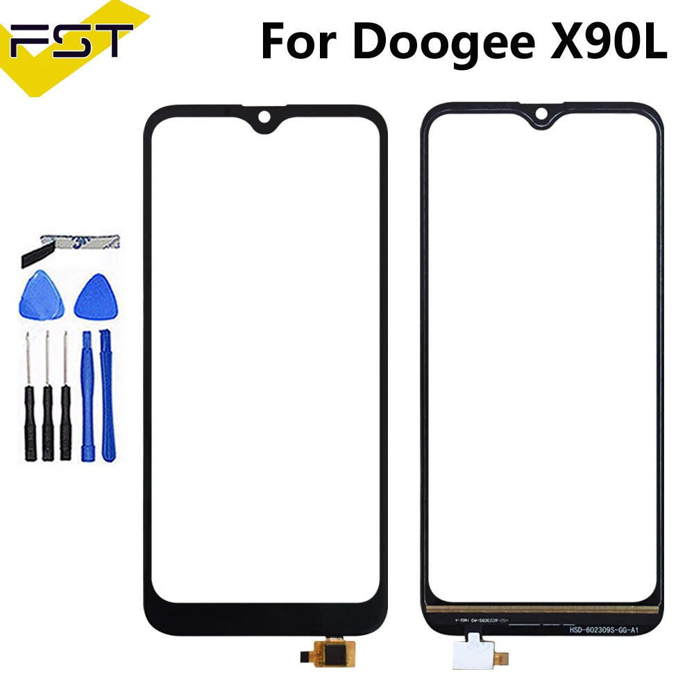 

6.1''Black Touch Screen For Doogee X90L Perfect Repair Parts Touch Panel Sensor Glass Lens for Doogee X90L Phone+Tools