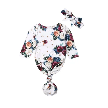 

0-6M Newborn Kid Baby Girls Long Sleeve Floral Sleepping Bag Elegant Cute lovely Sweet Princess Flower Romper Outfit