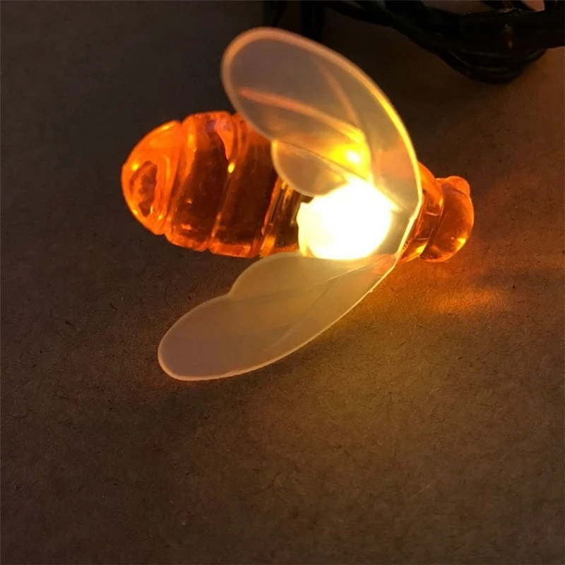 

Solar Powered Honey Bee LED Solar String Lights Outdoor Fairy String Lights for Holiday Garden Patio Flower Trees Lawn Landscape