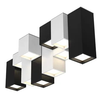 

Modern creative DIY combination of geometric LED ceiling lighting fixture home deco personalized square ceiling lamp 110v 220v