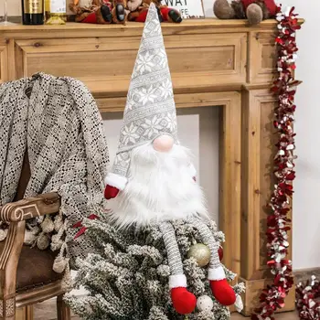 

1pc Delicate Christmas Topper Decor Faceless Doll Decor Treetop Doll Decor (White)