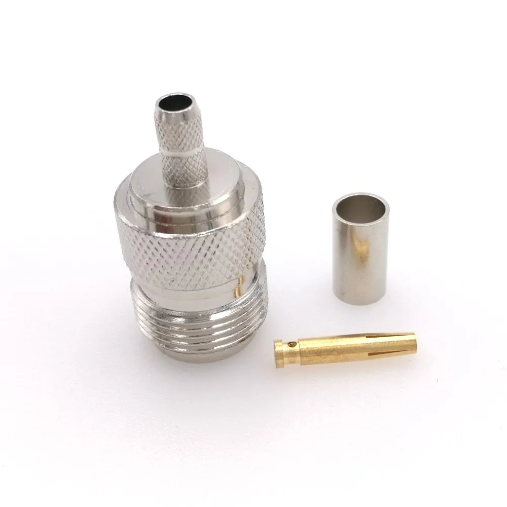 50 шт. разъем Jack N обжимной RG58 RG142 RG400 LMR195 RF разъем высокого качества
