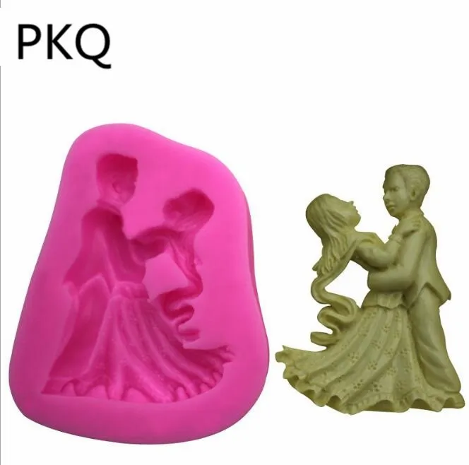 Новая силиконовая Форма Sugarcraft для свадьбы, формочка для мыла для жениха и невесты, сахарная глазурь, форма для украшения торта, инструменты для выпечки своими руками