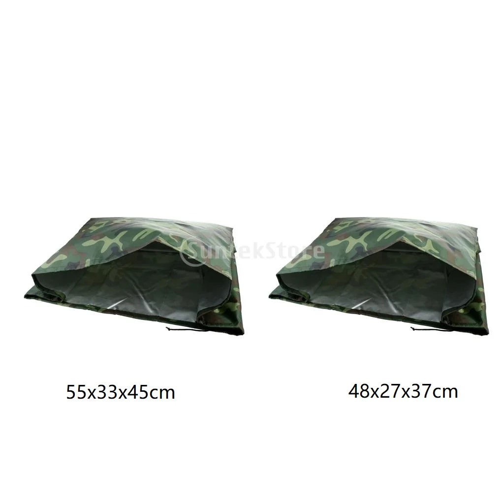 2pc Camouflage Boat Yacht Outboard Motor Protector Cover for 2-15 HP Engines