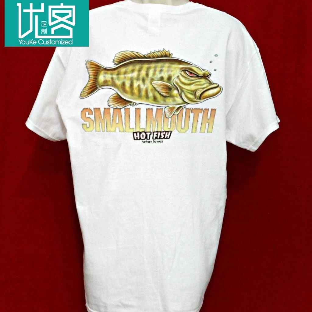 Grumpy сердитый смешной SMALLMOUTH бас Горячая Рыба Рыбалка Футболка отличный Рыбак