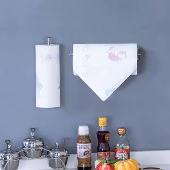 

Stainless Steel Tissue Towel Rack Durable Easy to Install Adhesive Napkin Roll Bathroom Kitchen Household Accessories