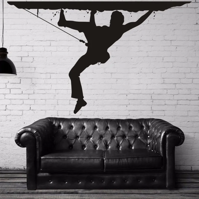 Наклейка на стену для скалолазания Виниловая наклейка альпиниста Декор