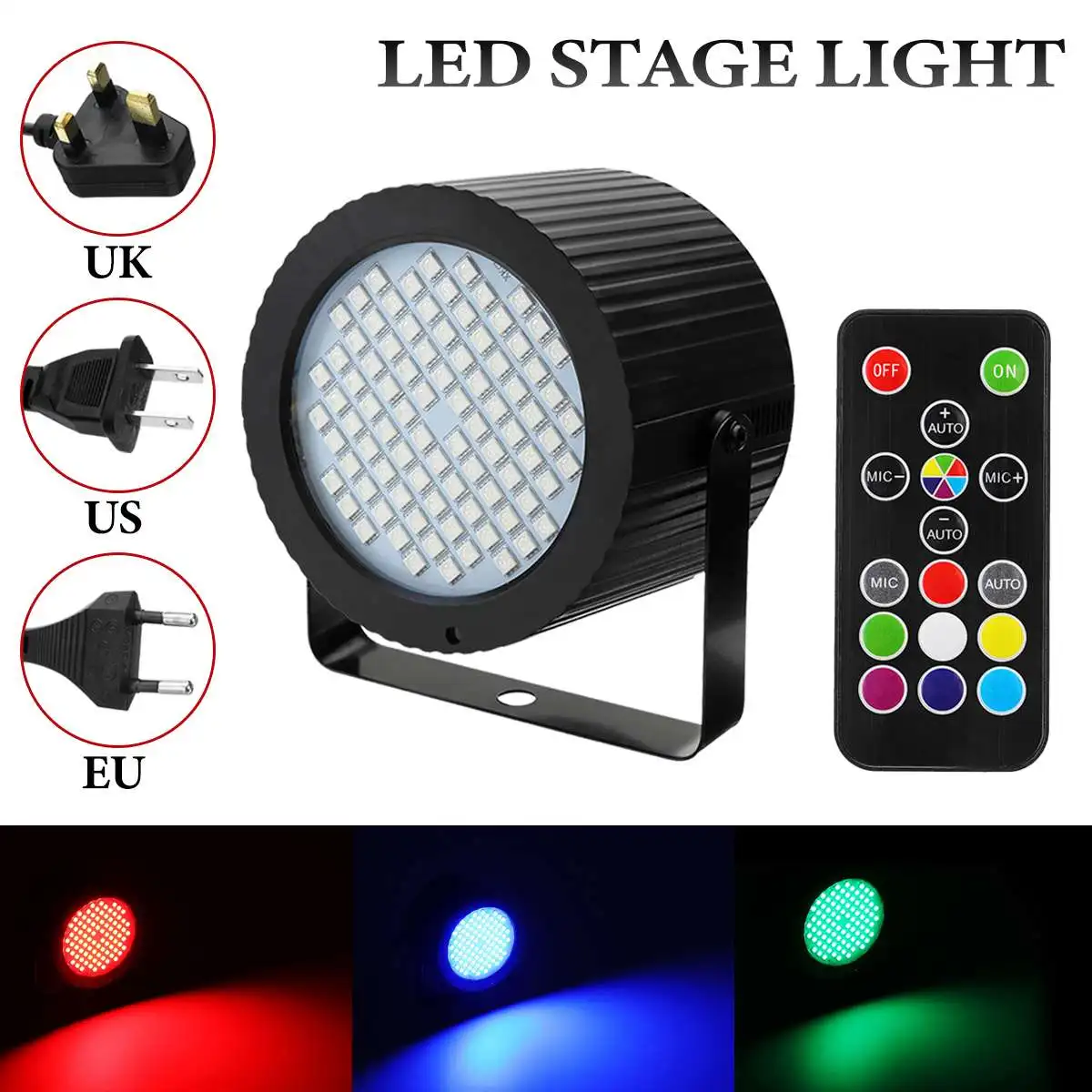 Мини-светильник ing Effect 20 Вт 88 светодиодный RGB звуковой контроль Диммируемый Светильник лазерный проектор лампа для DJ диско-бара