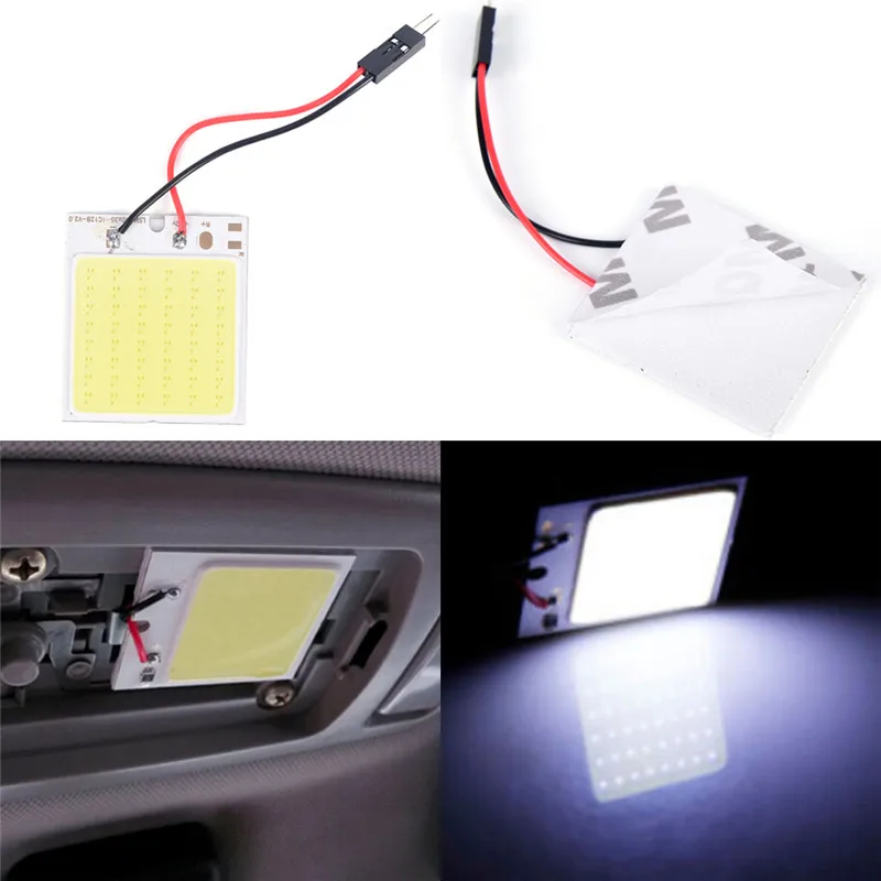 48 SMD COB LED T10 Light Car Interior Panel Lights Dome Lamp Bulb+Parts  4W 12V