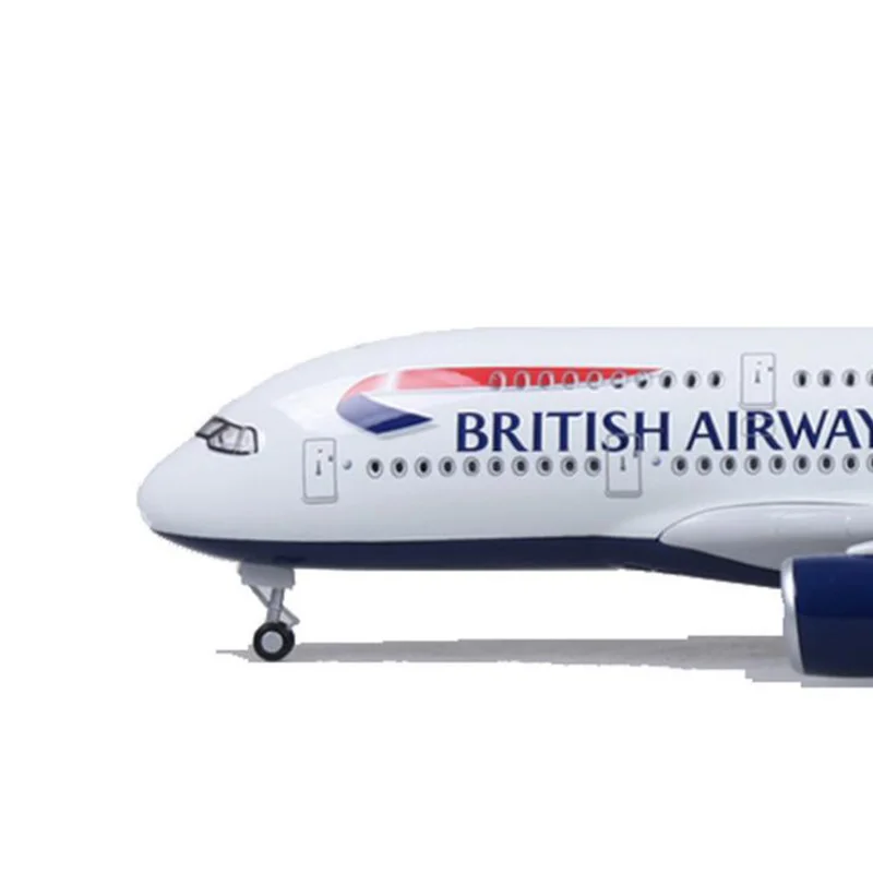 1/160 масштаб 50,5 см авиакомпания Airbus A380 британская модель самолета W свет и колесо литье под давлением пластиковые смолы самолет для сбора