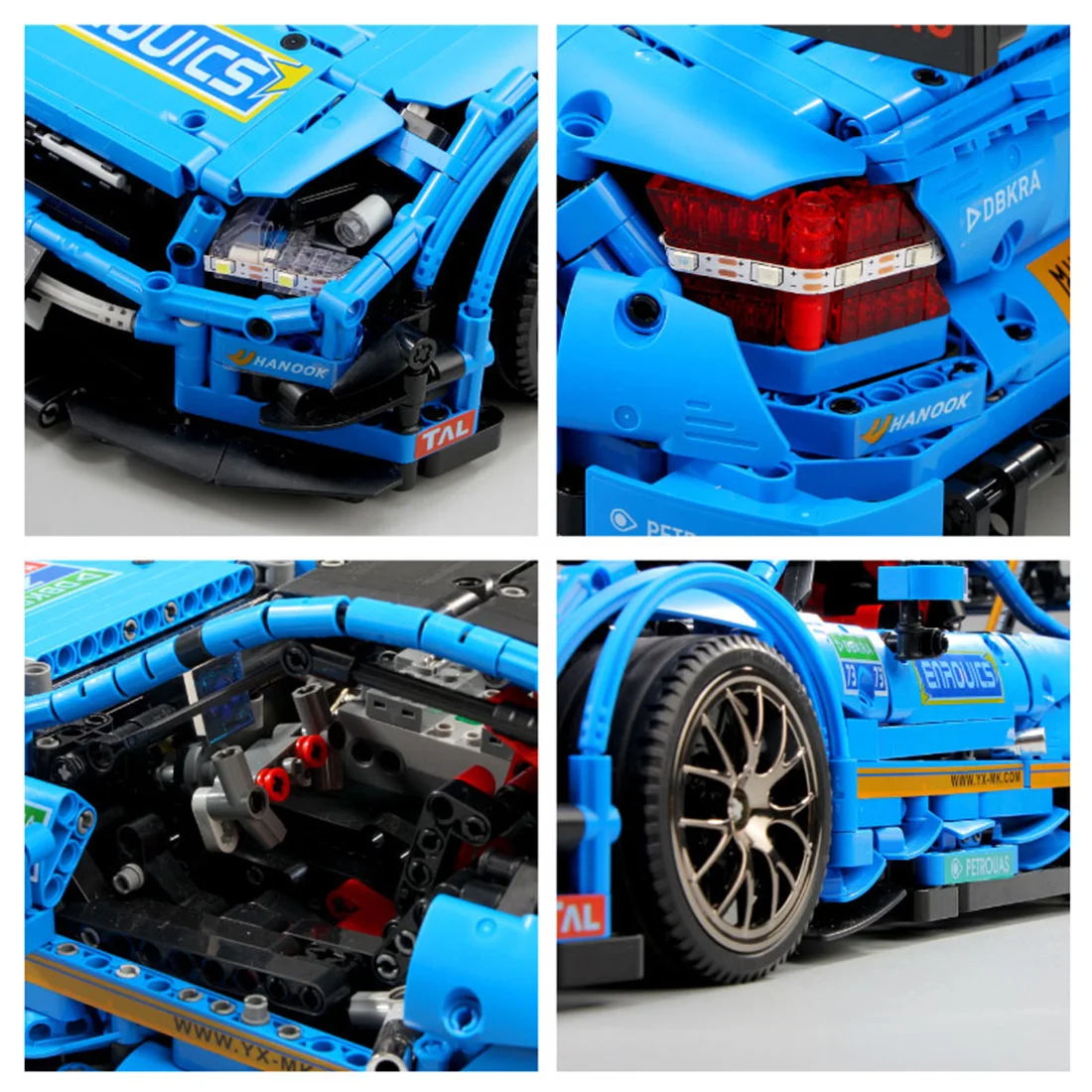 1989 шт 1:8 MOC-6687 2,4G DIY сборка спортивный автомобиль строительный блок строительный комплект с дистанционным управлением Программирование
