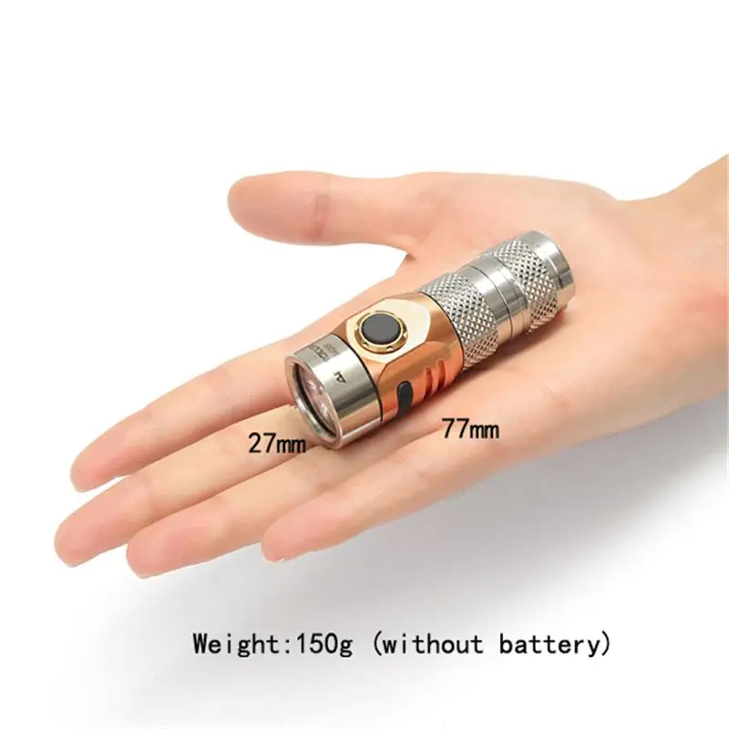 

Astrolux S42S Stainless Steel 4xNichia 219C/XP-G3 2023LM Rechargeable Mini LED Flashlight for Camping Torch Hunting Lantern