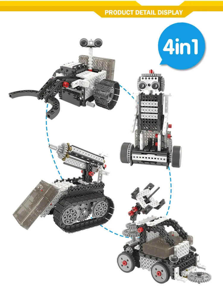4 in 1 4Channel R/C plastic brick robot toy block set  educational toys kids