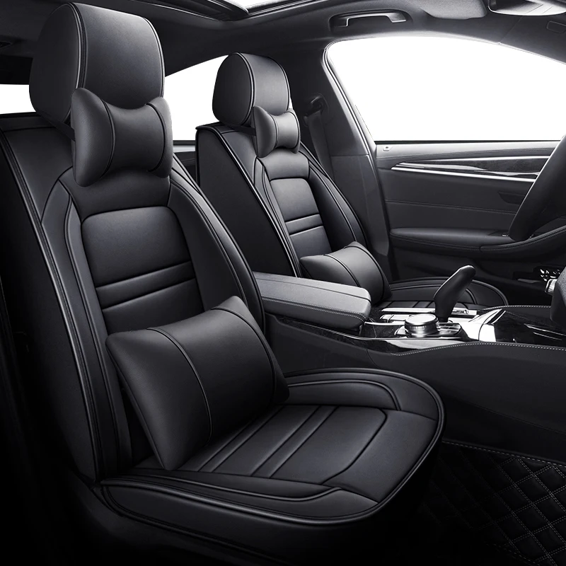 ZHOUSHENGLEE Leather car seat cover  For toyota RAV4 2017-2013 CH-R 2017 2016 COROLLA E120 E130 car styling