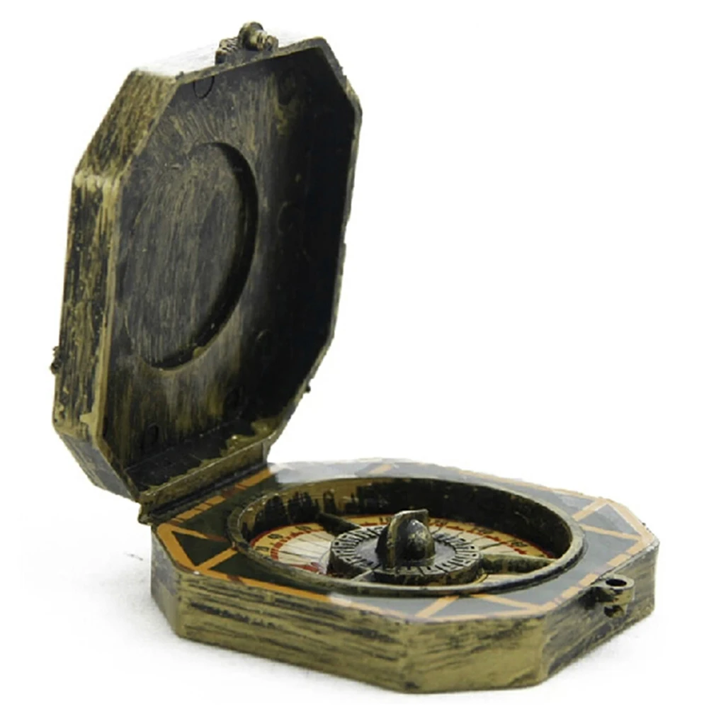 Kids Toy Pirate Captain Costume Toy Nautical Compass Halloween Party Unique ABS Design Portable Kids Gift Bronze