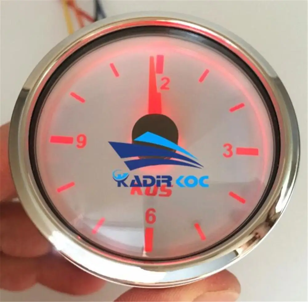 Высокое качество часы настольные Калибр 52 мм водонепроницаемые 12v / 24v манометры