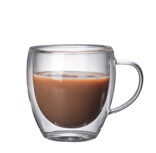B 250ML Высокая емкость, стеклянная чашка с двойными стенками, пивная кофейная чашка, термостойкая кружка для напитков, чайные кружки, прозрачная посуда для напитков - Цвет: B 250ML