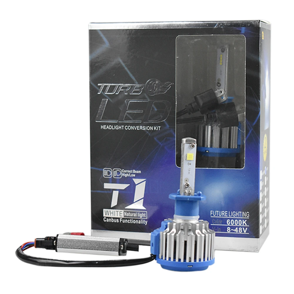 LED Headlights 2PCS T1 H1 H3 H4 H7 H11 H13 9004 9005 9006 9007 881 Car Auto Fog Lamp 35W 3500LM Automobile Bulb White 6000K