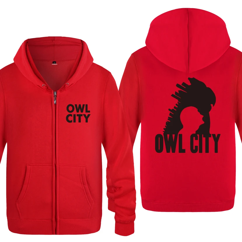 Adam Young Owl City Rock Band толстовки мужские мужская молния с капюшоном флисовые толстовки кардиганы