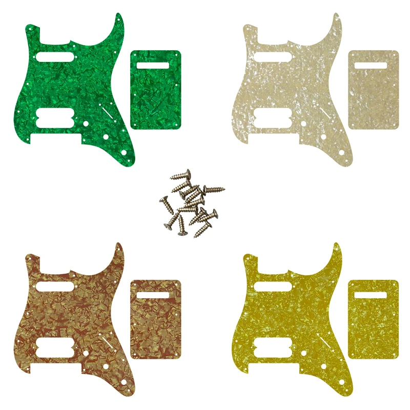 

Xinyue Custom Guitar Pickguard-для США 11 отверстий для винтов SH Strat с мостовым проигрывателем Tremolo, царапинная пластина и задняя пластина