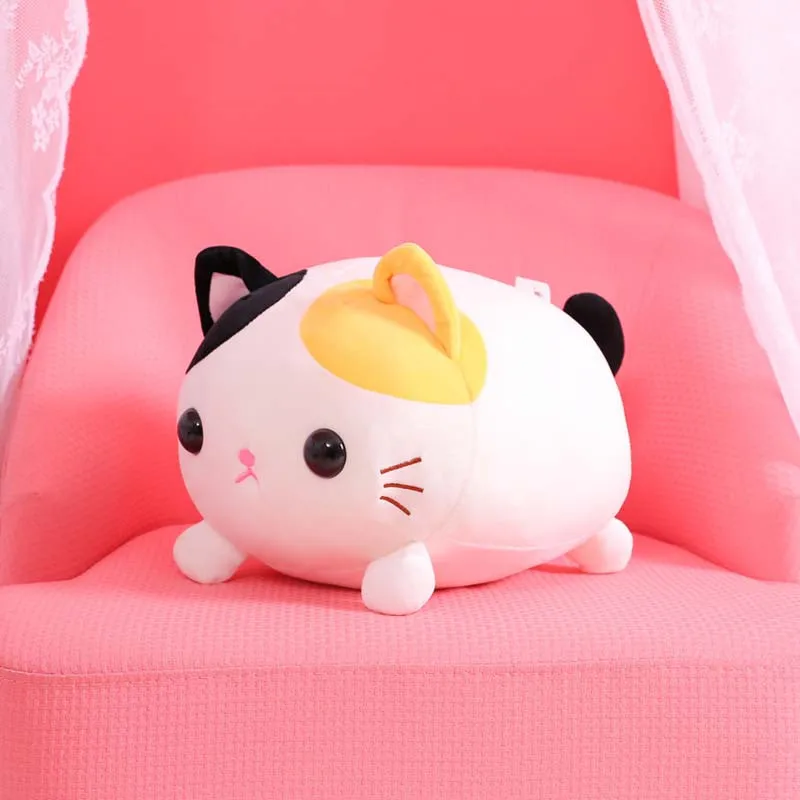 35/45 см Kawaii Лежа кошка плюшевая подушка Детская милые мягкие животных кошки игрушки кукла прекрасный Игрушки для девочек день рождения, День Святого Валентина подарок