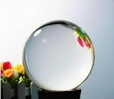 Asian white 38 mm glass ball crystal + stand | Дом и сад