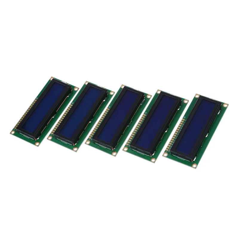

5x 1602 16x2 Character LCD LCM Display Module HD44780 Controller Blue Backlight