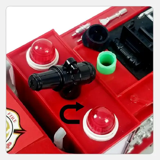 Rc Fire Truck Remote Control Car Truck Rescue 2.4g Fireman Radio Controlled Cars Water Jet Ladder Fire Engine Toys For Boys Gift 3